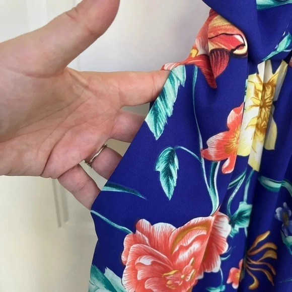 Moulinette Soeurs  (Anthropologie) Anona Blue Floral Midi size 4 - Picture 7 of 9